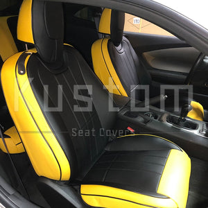 5th Gen Camaro Custom Two-tone Leather Seat Covers