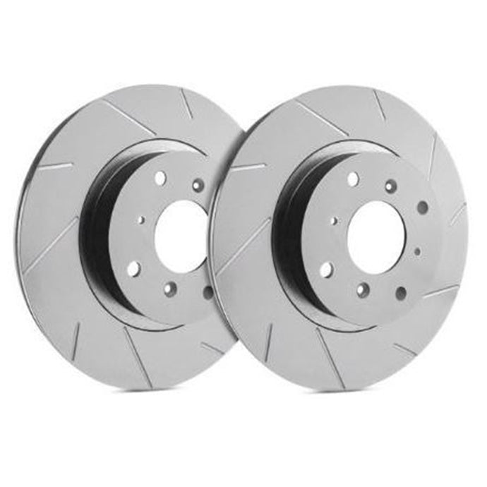SP Performance 97-04 Corvette FRONT PAIR - Slotted Rotors With Gray ZRC Coating