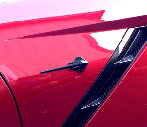 Corvette C7 Stingray Carbon Fiber HydroGraphics Front Fender Grilles Vents