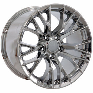 Fits Corvette Wheel C7 Z06 Rim - CV22 17x9.5 Chrome Corvette Rim