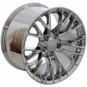 Fits Corvette Wheel C7 Z06 Rim - CV22 18x10.5 Chrome Corvette Rim