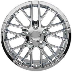 Fits Corvette C6 ZR1 Rims CV08A Chrome Corvette Wheels 18x10.5/17x9.5 Staggered