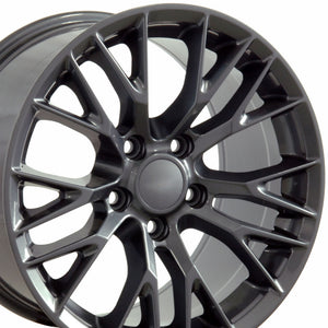 Fits Corvette Wheel C7 Z06 Rim - CV22 18x10.5 Gunmetal Corvette Rim