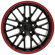 Load image into Gallery viewer, Fits Corvette C6 ZR1 Rims CV08B 18x8.5 Black Redline Corvette Wheels SET

