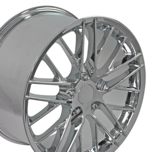 Fits Corvette C6 ZR1 Rims CV08B 18x8.5 Chrome Corvette Wheels SET