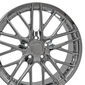 Fits Corvette C6 ZR1 Rims CV08B 18x8.5 Chrome Corvette Wheels SET