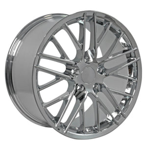 Fits Corvette C6 ZR1 Rims CV08B Chrome Corvette Wheels 19x10/18x8.5 Staggered