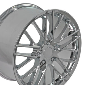 Fits Corvette C6 ZR1 Rims CV08B Chrome Corvette Wheels 19x10/18x8.5 Staggered