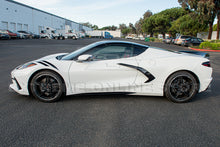 Load image into Gallery viewer, For 20-Up Corvette C8 GM Z51 GLOSSY BLACK Add-On Side Skirts Rocker Panel Pair

