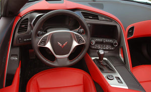 C7 Corvette Stingray Z06 Grand Sport Interior Side Console Grab Handle - Custom Painted Carbon Fiber Hydro