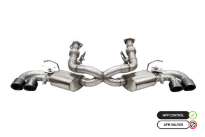 2020-22 Corvette C8 CORSA Exhaust (W/ Factory NPP) 3.0 IN Cat-Back QUAD 4.5 IN Tips Multiple Options