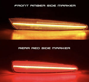 2005-2013 C6 Corvette SMOKED LENS Full Length Laser LED Side Markers