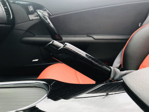 2005 - 2013 C6 Corvette Carbon Fiber HydroGraphics Door Lock Bezels with Memory Seats
