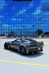 C7 Z06 Grand Sport Corvette Stage 2 Wicker Rear Spoiler Winglets - REAL Carbon Fiber
