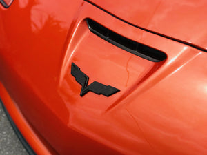 C6 Corvette Z06 ZO6 ZR1 Grand Sport Carbon Fiber HydroGraphics / Custom Painted Bumper Emblem