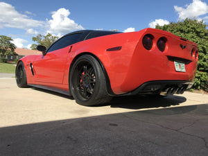 Corvette C6 Carbon Fiber HydroGraphics Body Color Painted Roof HALO B Pillar 2005 - 2013