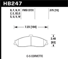 Load image into Gallery viewer, Corvette C5 Hawk Performance Brake Pads - HB247N.575
