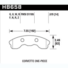 Load image into Gallery viewer, Hawk HP-Plus Performance Brake Pads 2006-13 Corvette Z06 - HB658N.570
