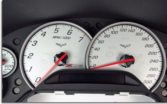 Corvette C6 Speedometer Gauge Faces Daytona Series