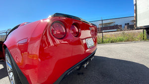 2005 - 2013 Corvette C6 ZR1 Style Carbon Fiber HydroGraphics Spoiler - ABS Plastic
