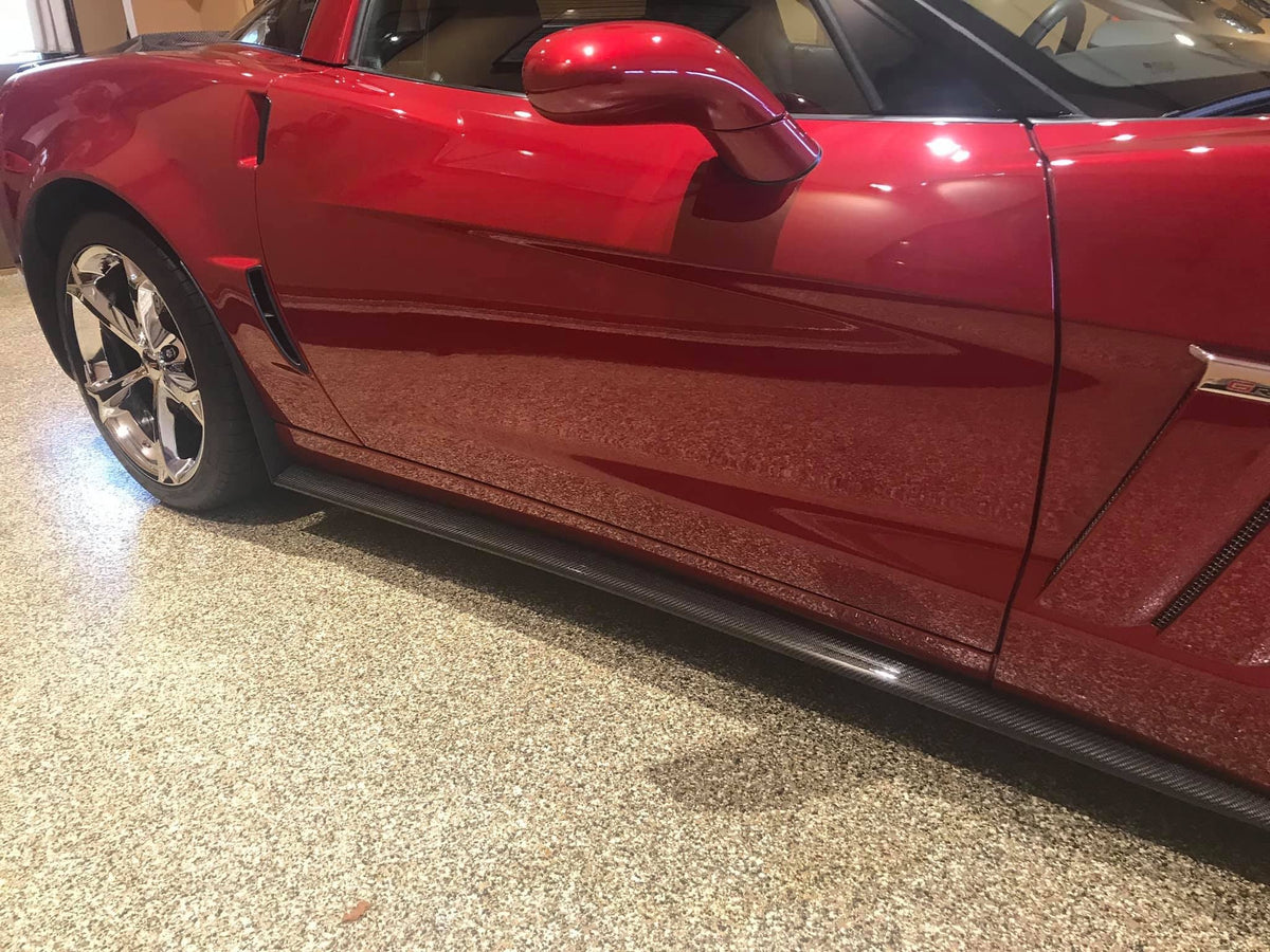 Corvette C6 ZR1 Style REAL Carbon Fiber Rocker Panels Side Skirts & Sp ...