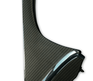 Corvette C6 Carbon Fiber HydroGraphics Passenger Side Console Piece - Pork Chop