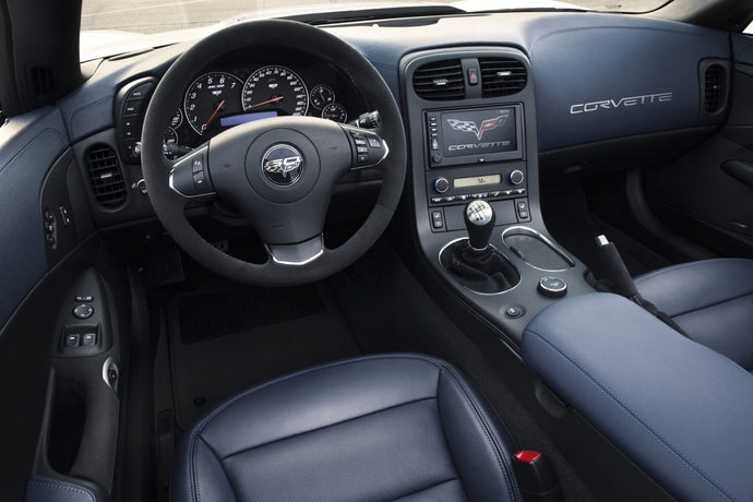 2006 - 2011 Style Corvette C6 Steering Wheel Leather Suede Manual - Custom Interior