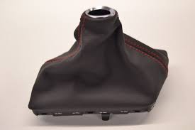 Corvette C7 Z06 Grand Sport ZR1 Stingray Manual 7 Speed Leather Shifter Boot with Red Stitching OEM GM