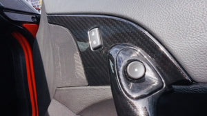2005 - 2013 C6 Corvette Carbon Fiber Door Lock Bezels without Memory Seats