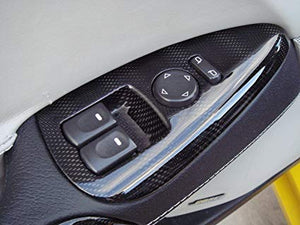 Corvette C6 Carbon Fiber HydroGraphics Custom Painted Window Switch Bezels 2005 - 2013