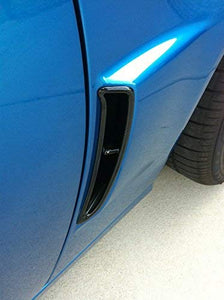 Corvette C6 Z06 ZR1 Grand Sport Carbon Fiber HydroGraphics Quarter Panel Grilles - Labor Only Driver