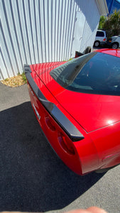 2005 - 2013 Corvette C6 ZR1 Style Carbon Fiber HydroGraphics Spoiler - ABS Plastic