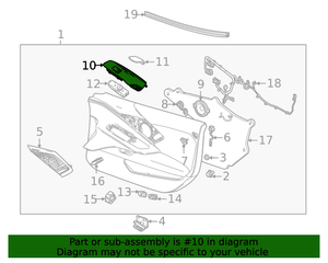 Corvette C8 Stingray OEM GM Visible Carbon Fiber Switch Panel RIGHT Door Panel Bezel Trim Interior