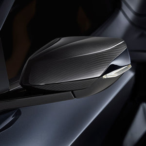 2020 C8 Corvette Stingray Mirror Caps, Visible Carbon Fiber, Set of Two