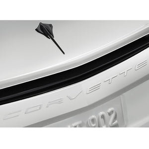 2020 C8 Corvette Stingray Rear Emblem, Corvette Script, Arctic White