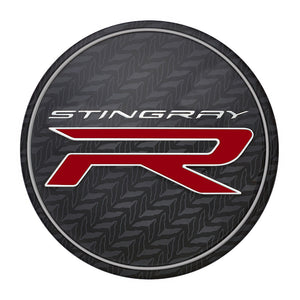 2020 C8 Corvette Stingray Wheel Center Cap, Stingray Racing, Carbon Fiber Crossed Flag, Single