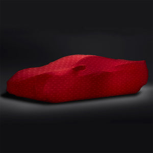 2020 C8 Corvette Stingray Car Cover, Indoor, Red With Embossed Stingray Logo, Premium