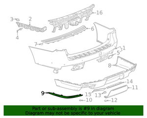 2021 Up GM General Motors OEM Cadillac Escalade SPORT Gloss Black Molding Trim Appearance Package