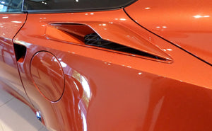 Corvette C7 Z06 Grand Sport Style Carbon Fiber / Painted Rear Quarter Panel Scoop Vents - Upper