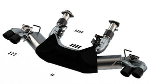 Borla 2020 Chevrolet Corvette C8 6.2 ATAK 3in Exhaust System Dual Round Rolled A/C Black Chrome Tips 140839BC