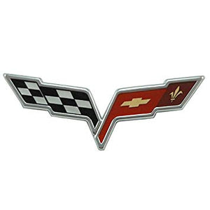 C6 Corvette Z06 ZO6 ZR1 Grand Sport Chrome Front Bumper Emblem OEM GM