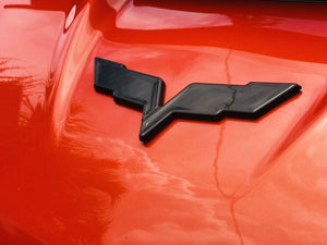 C6 Corvette Z06 ZO6 ZR1 Grand Sport Carbon Fiber HydroGraphics / Custom Painted Bumper Emblem
