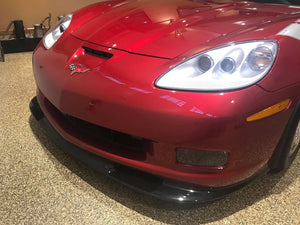 Corvette C6 ZR1 Style REAL Carbon Fiber Rocker Panels Side Skirts & Splitter Package