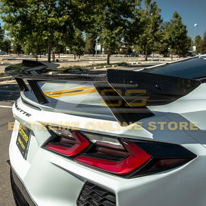 2020 Up Corvette C8 Visible Carbon Fiber Rear Spoiler Wing High Rise