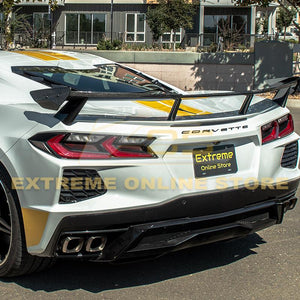 2020 Up Corvette C8 Visible Carbon Fiber Rear Spoiler Wing High Rise