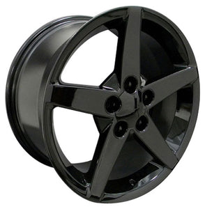 Fits Corvette C6 Rims CV06A 18x9.5 Black Corvette Wheels SET