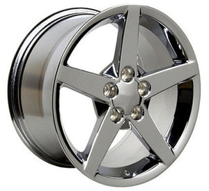 Fits Corvette C6 Rims CV06A 18x9.5 Chrome Corvette Wheels SET