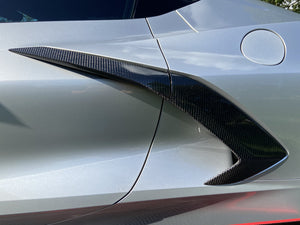 2020+ Corvette C8 Carbon Fiber Side Door Garnish Covers