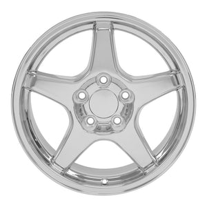 Fits Corvette Wheels And Tires Chrome CV01 17x9.5 Corvette Rims And Tires Extenza