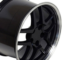 Load image into Gallery viewer, Fits Corvette Wheel C5 Z06 Rim - CV04 17x9.5 Black Corvette Rim
